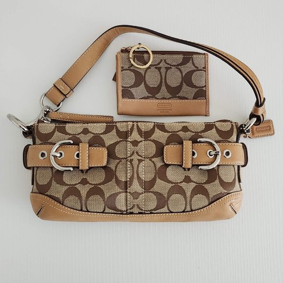 Coach Bags New Coach Signature Small Shoulder Bag Sig Ew Sft Demi With Coin Purse Poshmark
